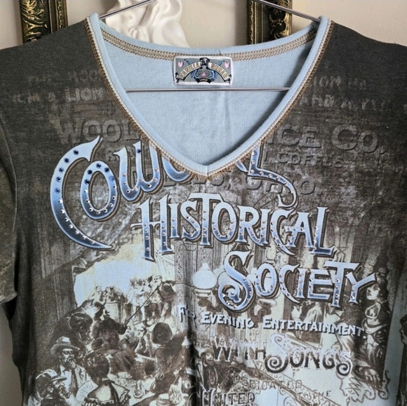 Vanilla Sugar Western Cowgirl Rhinstone Top - Picture 2 of 5